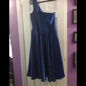 Pinup couture Valerie one shoulder EUC blue XL